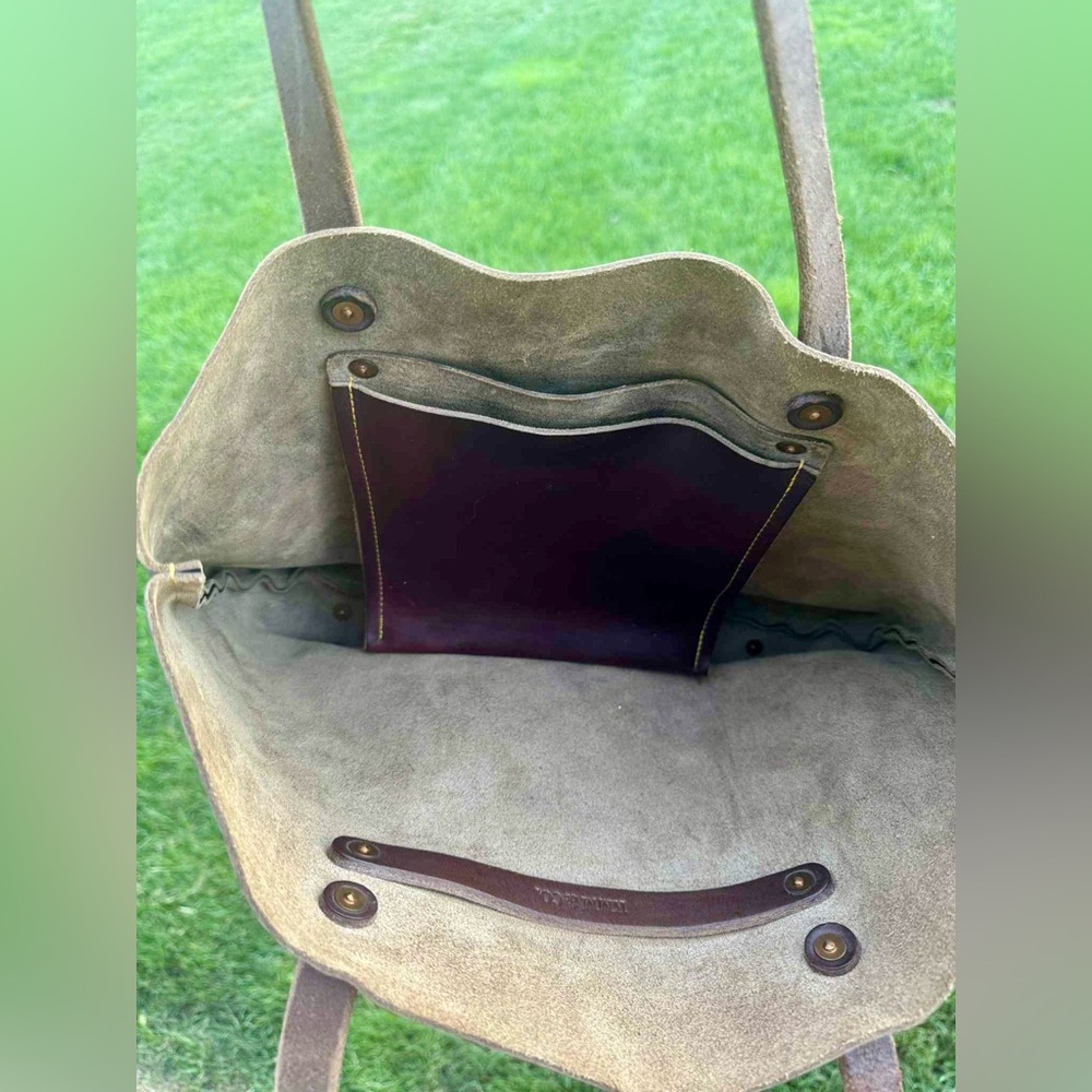 KMM Burgundy Chromexcel Horween Leather Tote Bag - Picture 2 of 6